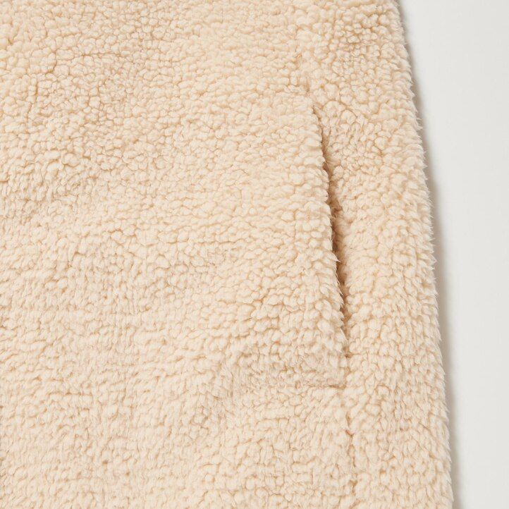 Beige Uniqlo Windproof Outer Fleece Tailored Coat | YGKZL-8023