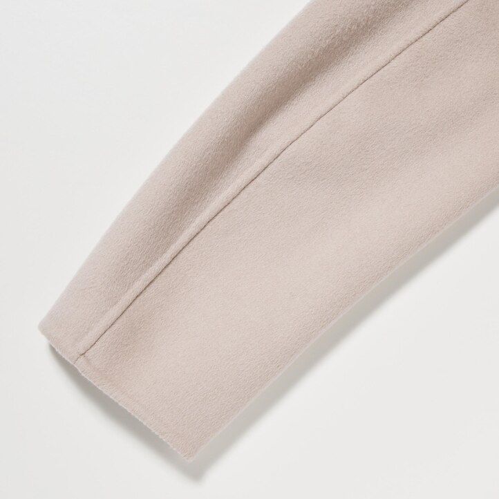Beige Uniqlo Wool Blend Long Coat | JCGWI-3849