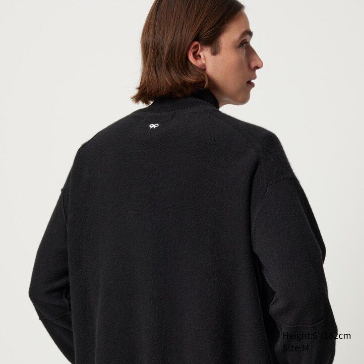Black Uniqlo 100pct Cashmere High Neck Jumper | TRNWH-3740
