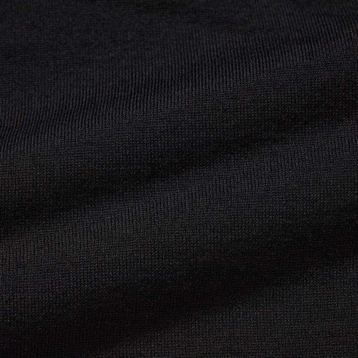 Black Uniqlo 100pct Extra Fine Merino Knit Long Sleeved Polo Shirt | NRZWS-0863