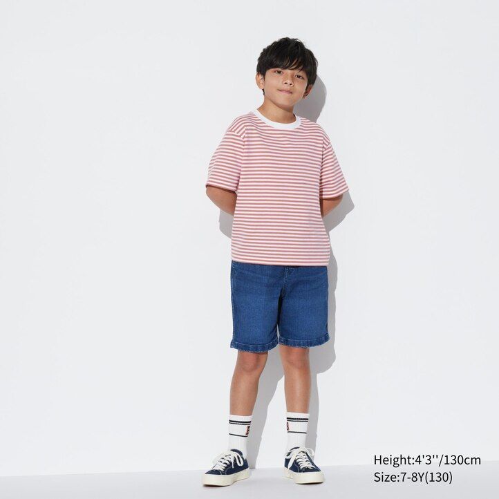 Black Uniqlo Airism Cotton Striped Crew Neck T-Shirt | DYNSK-4735