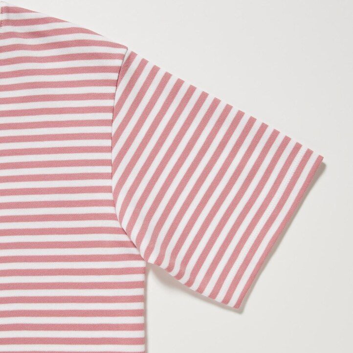 Black Uniqlo Airism Cotton Striped Crew Neck T-Shirt | DYNSK-4735