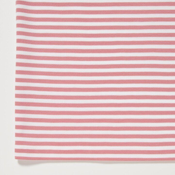 Black Uniqlo Airism Cotton Striped Crew Neck T-Shirt | DYNSK-4735