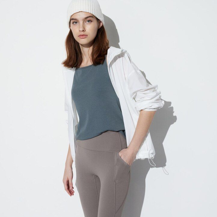 Black Uniqlo Airism Ultra Soft Leggings With Pockets | XGSYW-2504