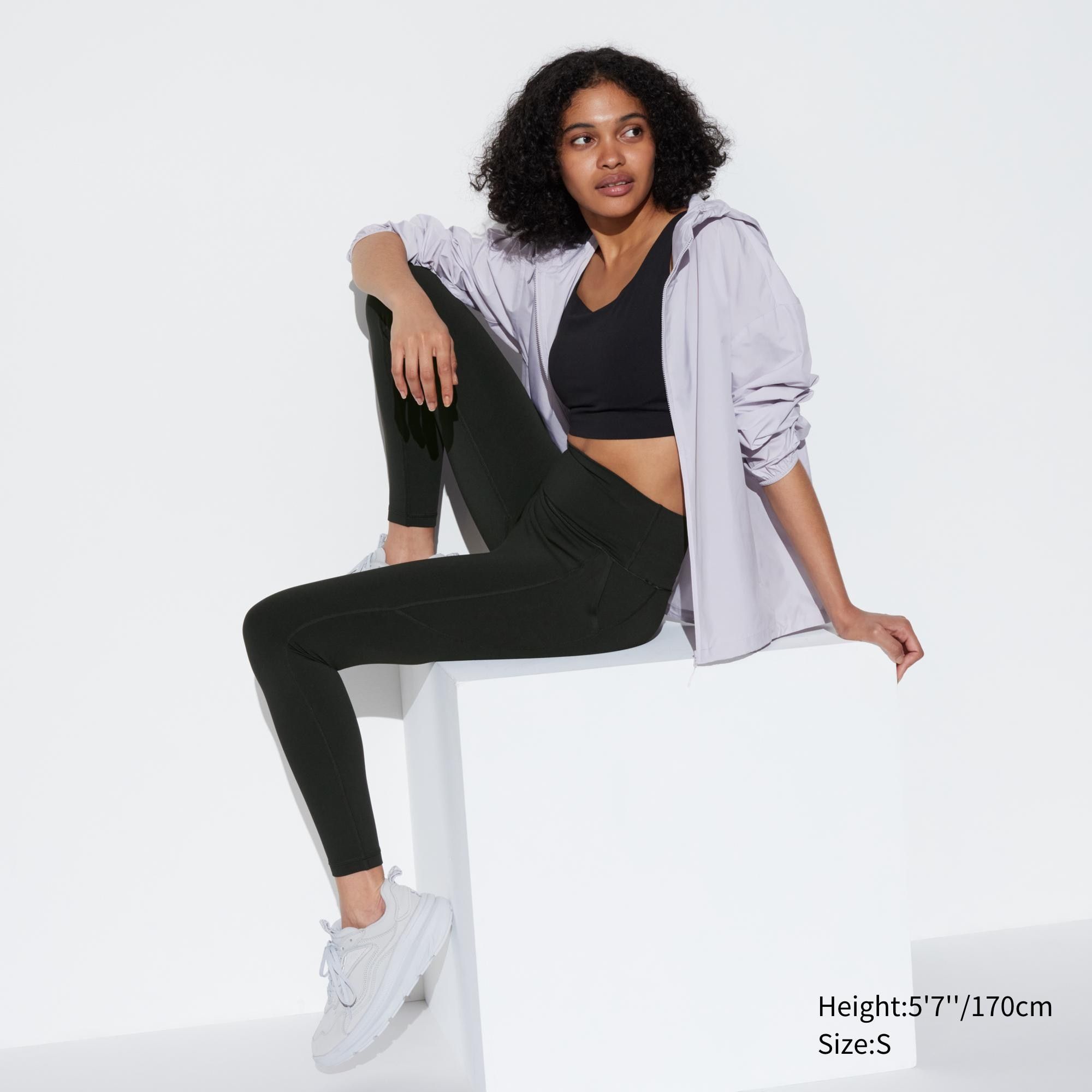 Black Uniqlo Airism Ultra Soft Leggings With Pockets | XGSYW-2504