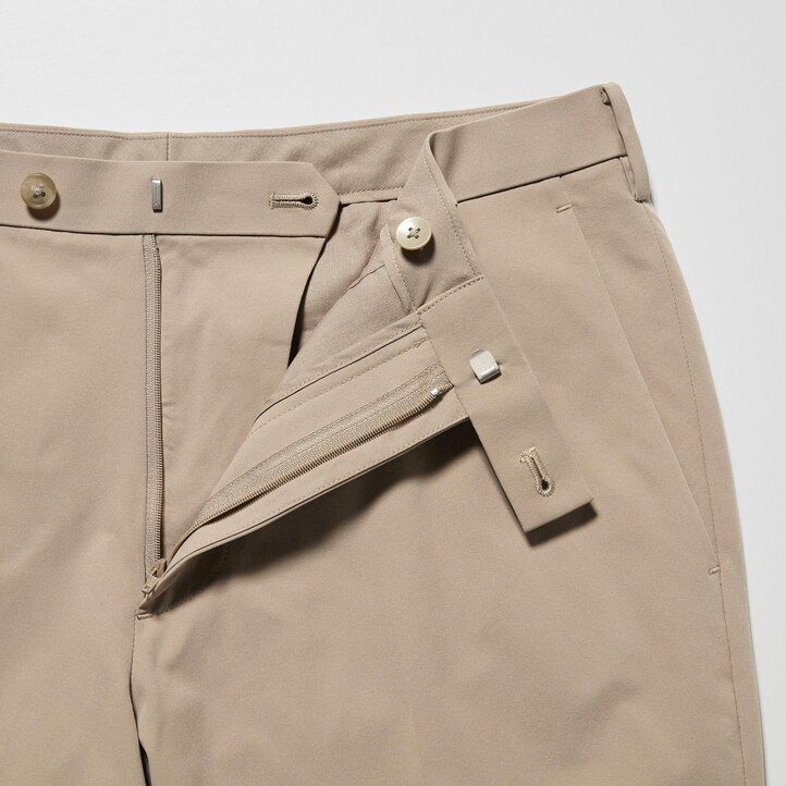 Black Uniqlo Airsense Ultra Light Cotton Like Trousers Long | BROKI-6420