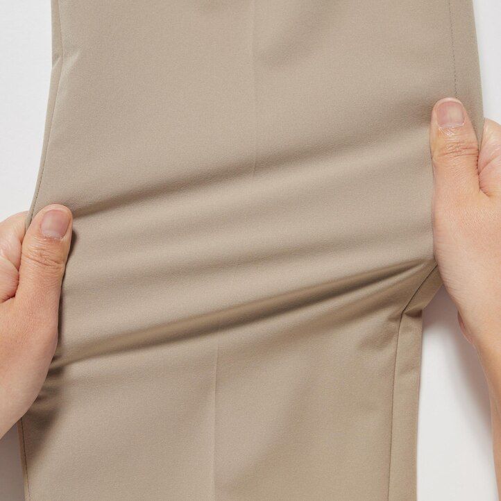 Black Uniqlo Airsense Ultra Light Cotton Like Trousers Long | BROKI-6420