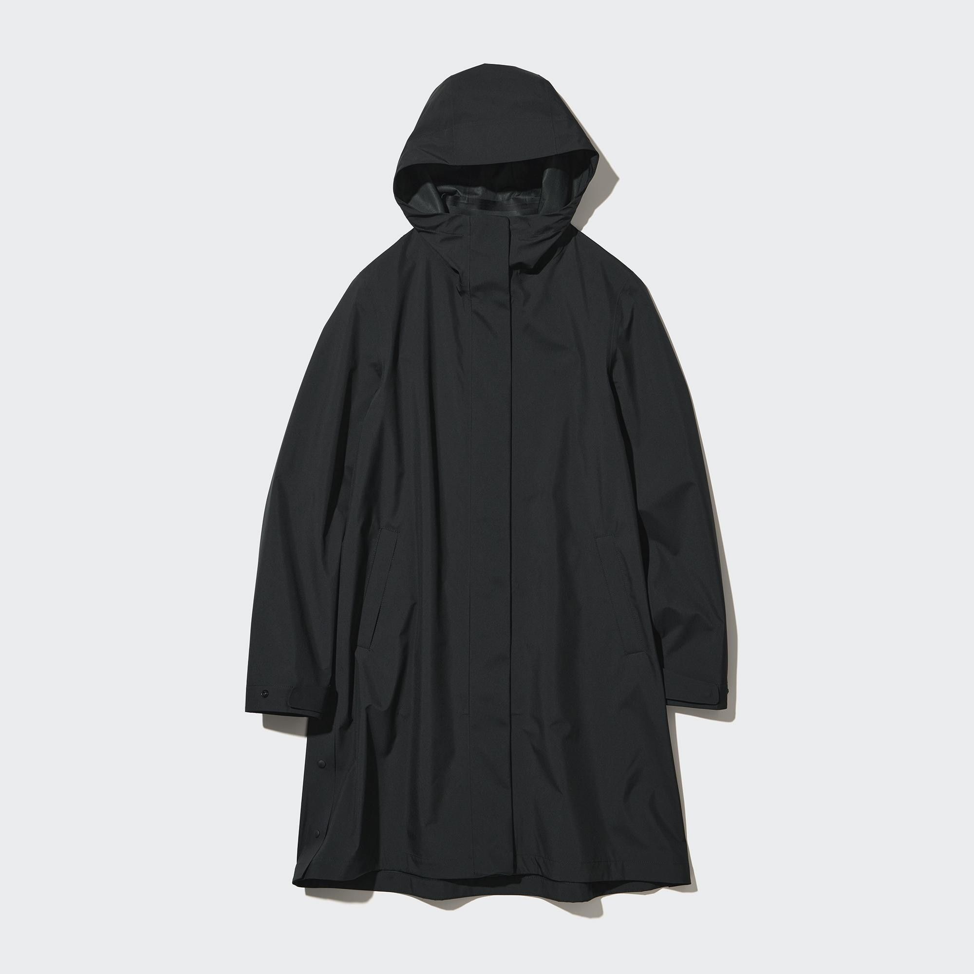 Black Uniqlo Blocktech Coat | ZGNMY-0895