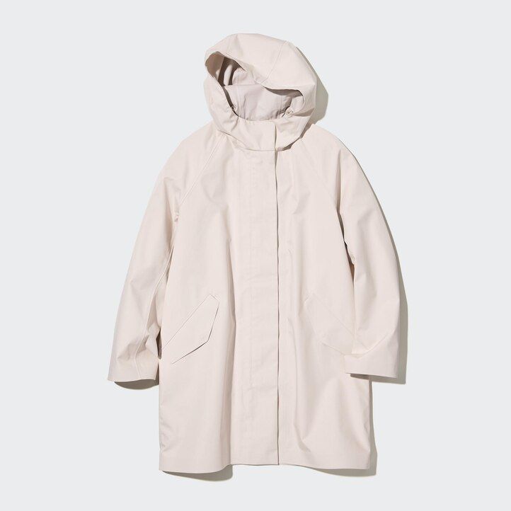 Black Uniqlo Blocktech Half Coat | KWUJV-5603