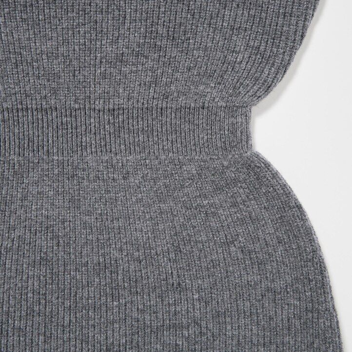 Black Uniqlo Boat Neck Long Sleeved Knitted Dress | DGOZU-1089
