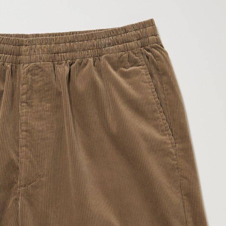 Black Uniqlo Corduroy Easy Ankle Length Trousers | NORPQ-7259