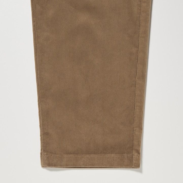 Black Uniqlo Corduroy Easy Ankle Length Trousers | NORPQ-7259