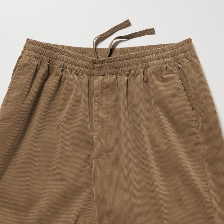 Black Uniqlo Corduroy Easy Ankle Length Trousers | NORPQ-7259