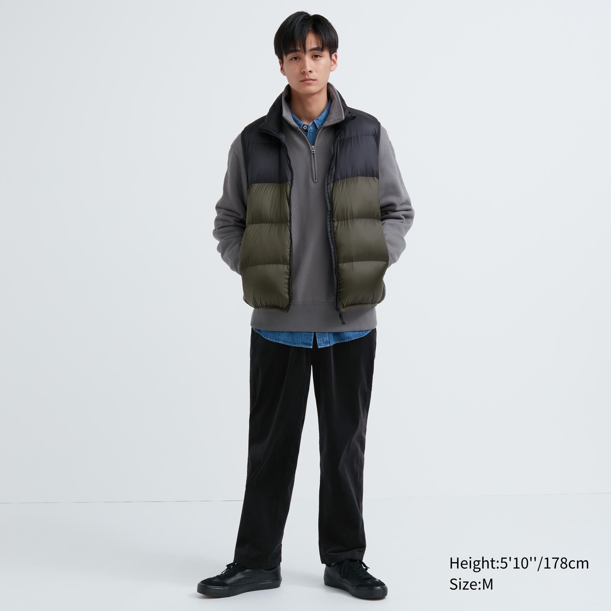 Black Uniqlo Corduroy Easy Ankle Length Trousers | NORPQ-7259