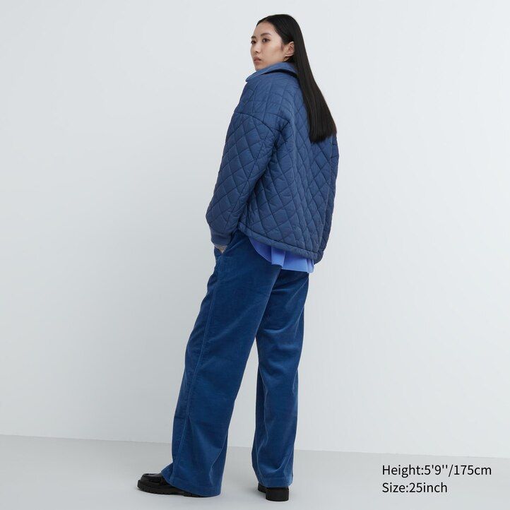 Black Uniqlo Corduroy Wide Leg Trousers | JZORI-3716