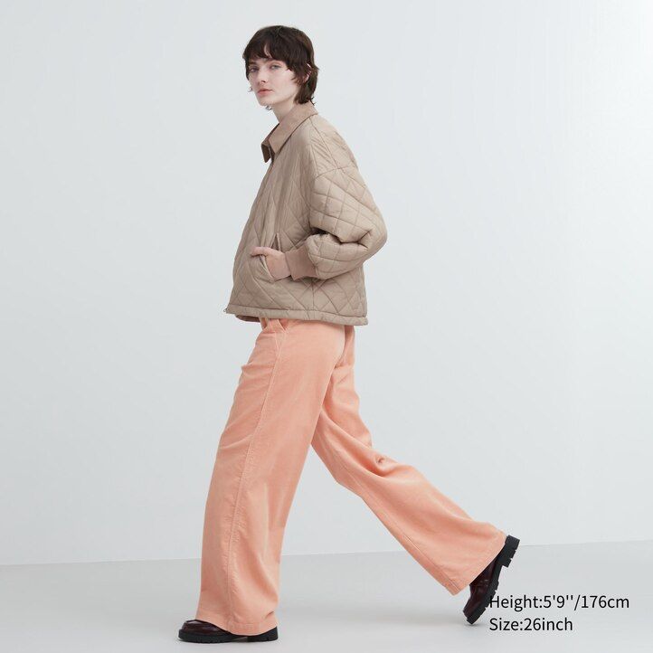 Black Uniqlo Corduroy Wide Leg Trousers | JZORI-3716