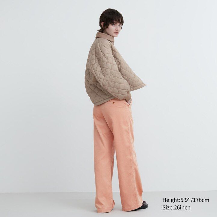 Black Uniqlo Corduroy Wide Leg Trousers | JZORI-3716