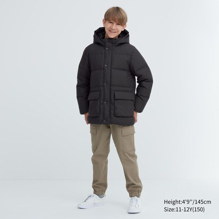 Black Uniqlo Down Parka Water Repellent | KSZRJ-4152