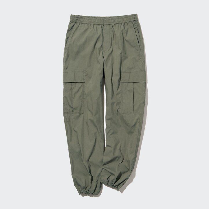 Black Uniqlo Easy Wide Fit Cargo Trousers | QCTWK-9251