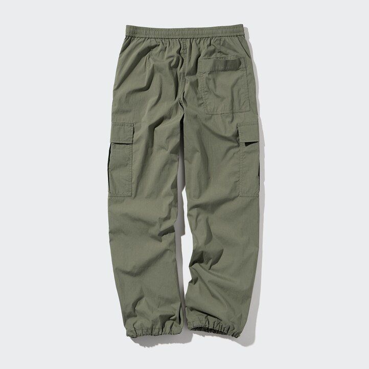 Black Uniqlo Easy Wide Fit Cargo Trousers | QCTWK-9251