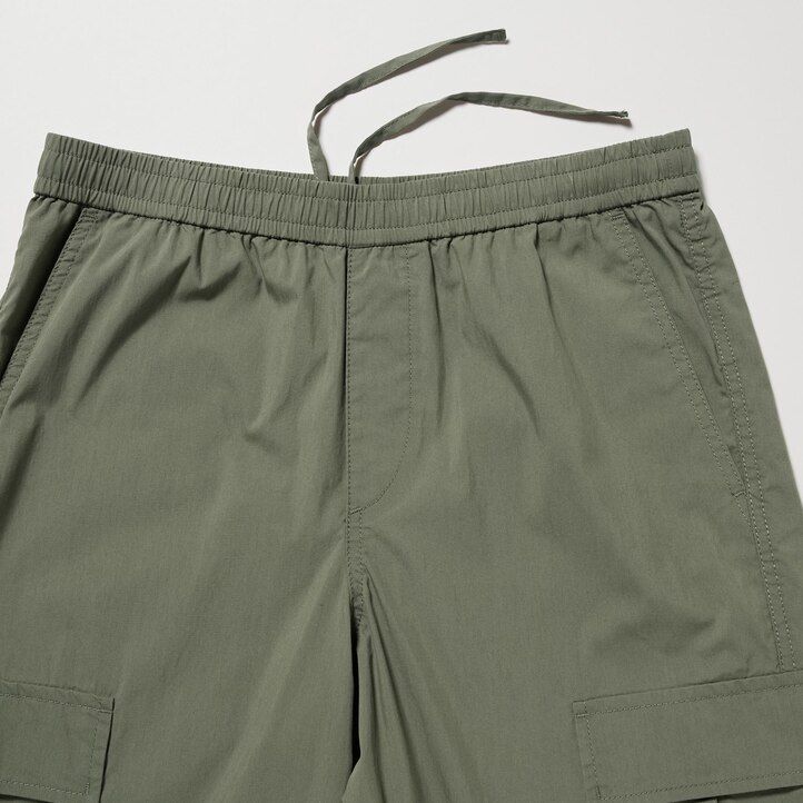 Black Uniqlo Easy Wide Fit Cargo Trousers | QCTWK-9251