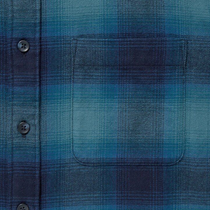 Black Uniqlo Flannel Checked Regular FiT-Shirt Regular Collar | GYBLM-5287