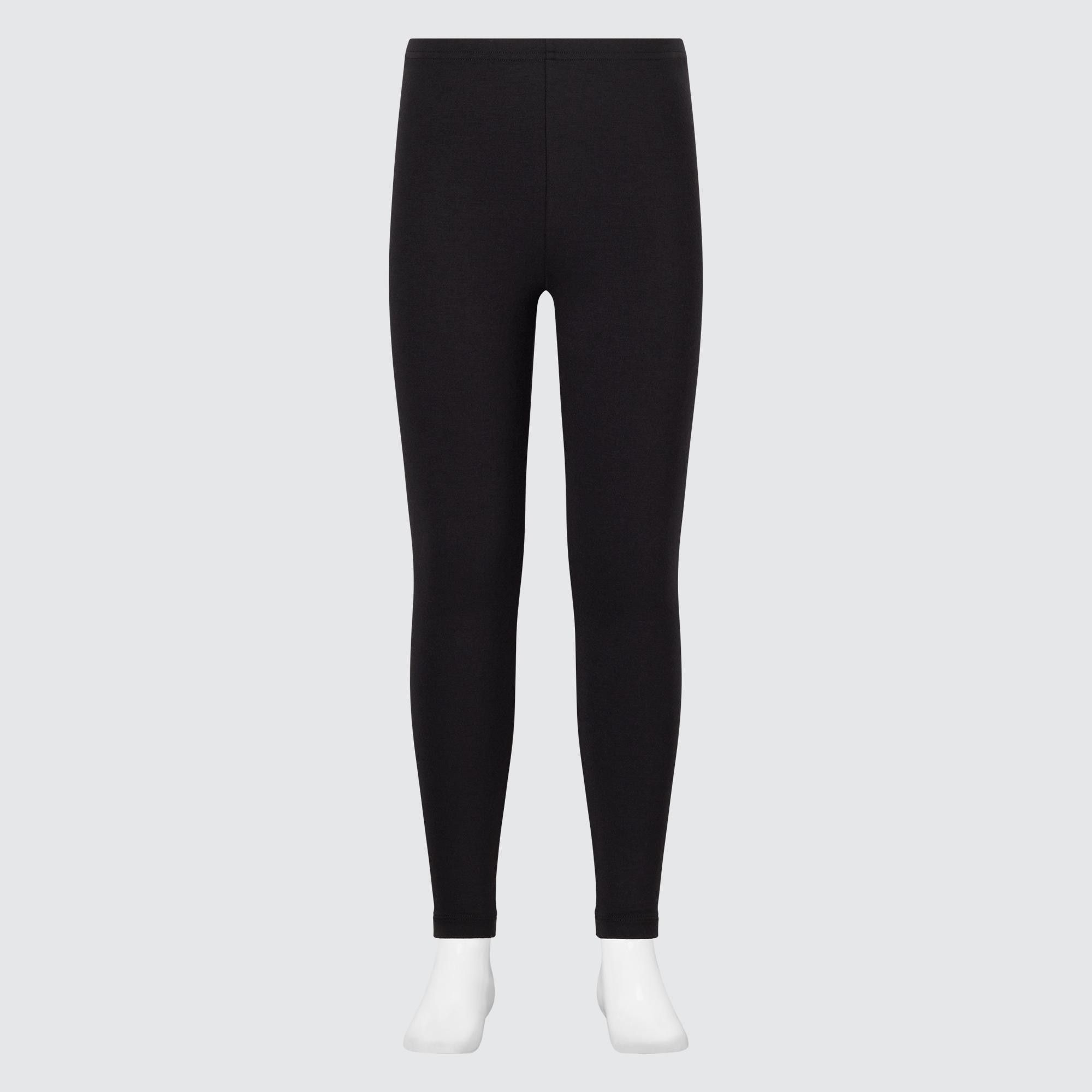 Black Uniqlo Heattech Extra Warm Cotton Thermal Leggings | IUYDM-1673