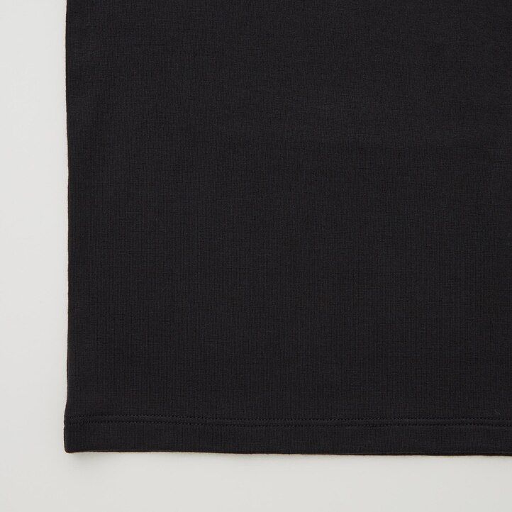 Black Uniqlo Heattech Scoop Neck Long Sleeved Thermal Top | IKDRS-1635