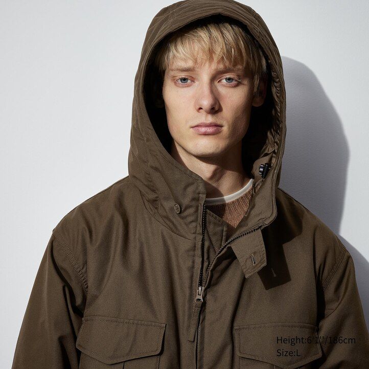 Black Uniqlo Heattech Warm Padded Utility Jacket | PRSBZ-3518