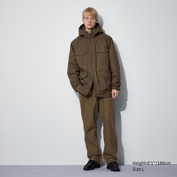 Black Uniqlo Heattech Warm Padded Utility Jacket | PRSBZ-3518