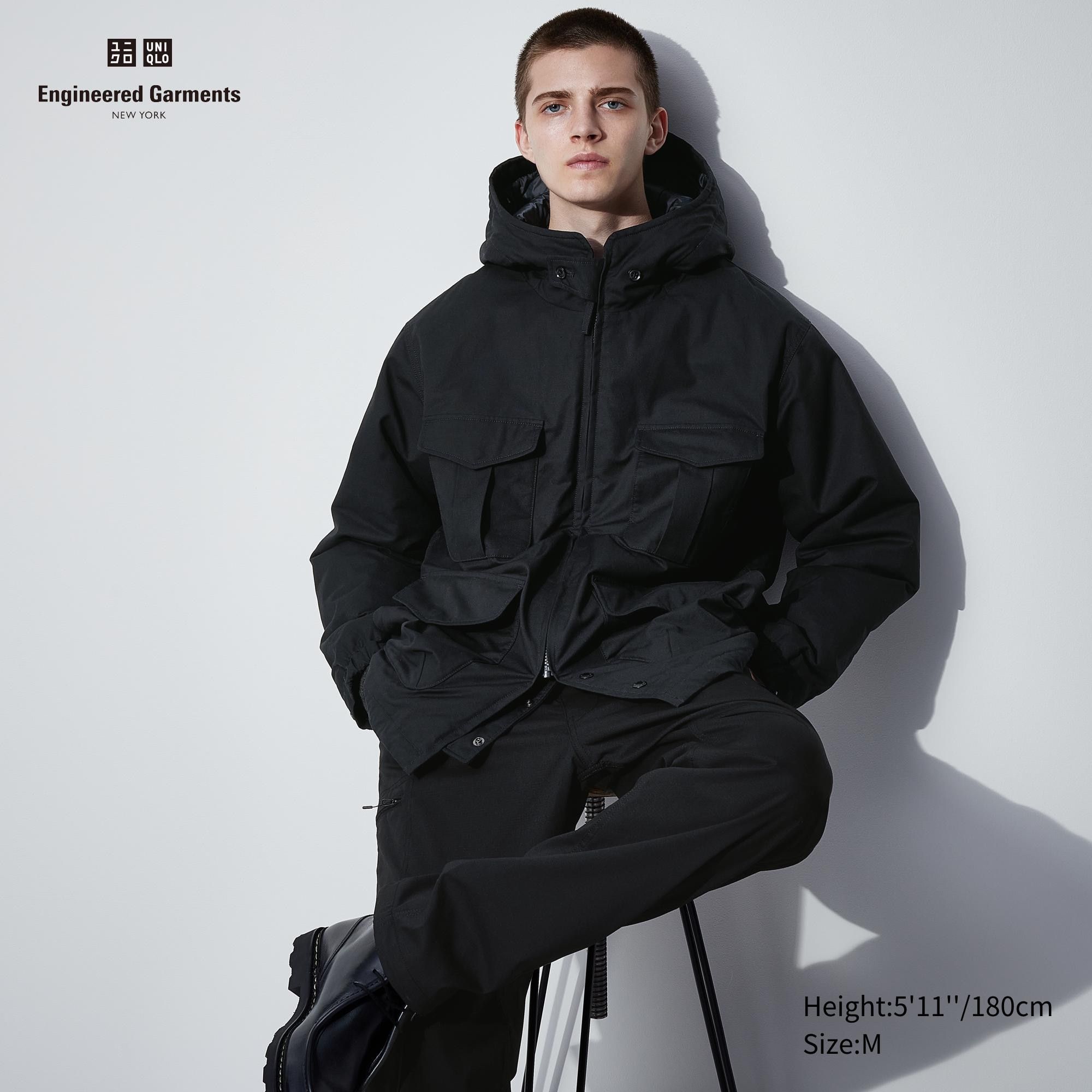 Black Uniqlo Heattech Warm Padded Utility Jacket | PRSBZ-3518