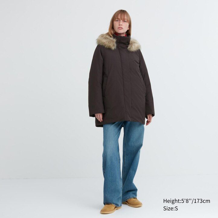 Black Uniqlo Hybrid Down Coat | CPWIQ-4256