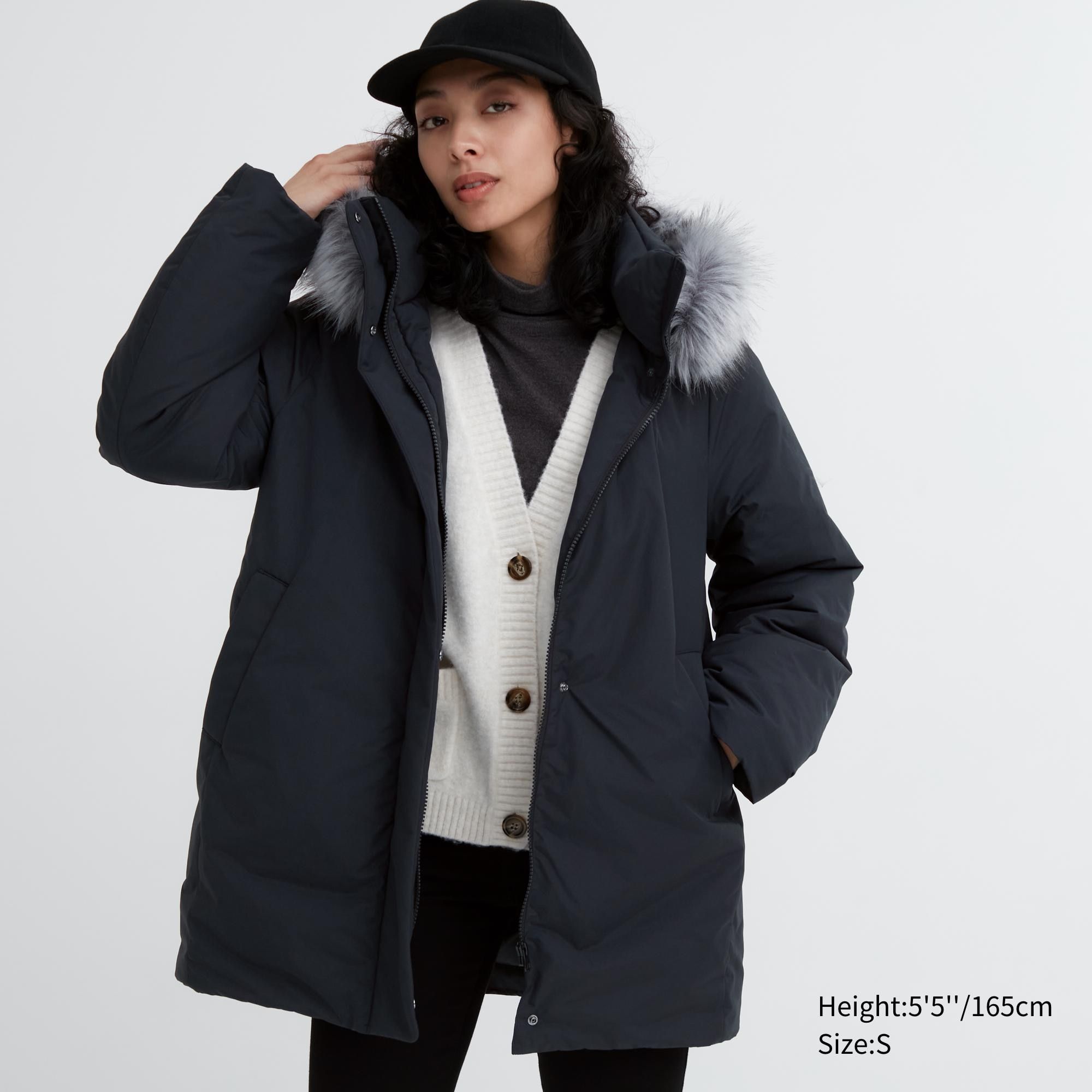 Black Uniqlo Hybrid Down Coat | CPWIQ-4256