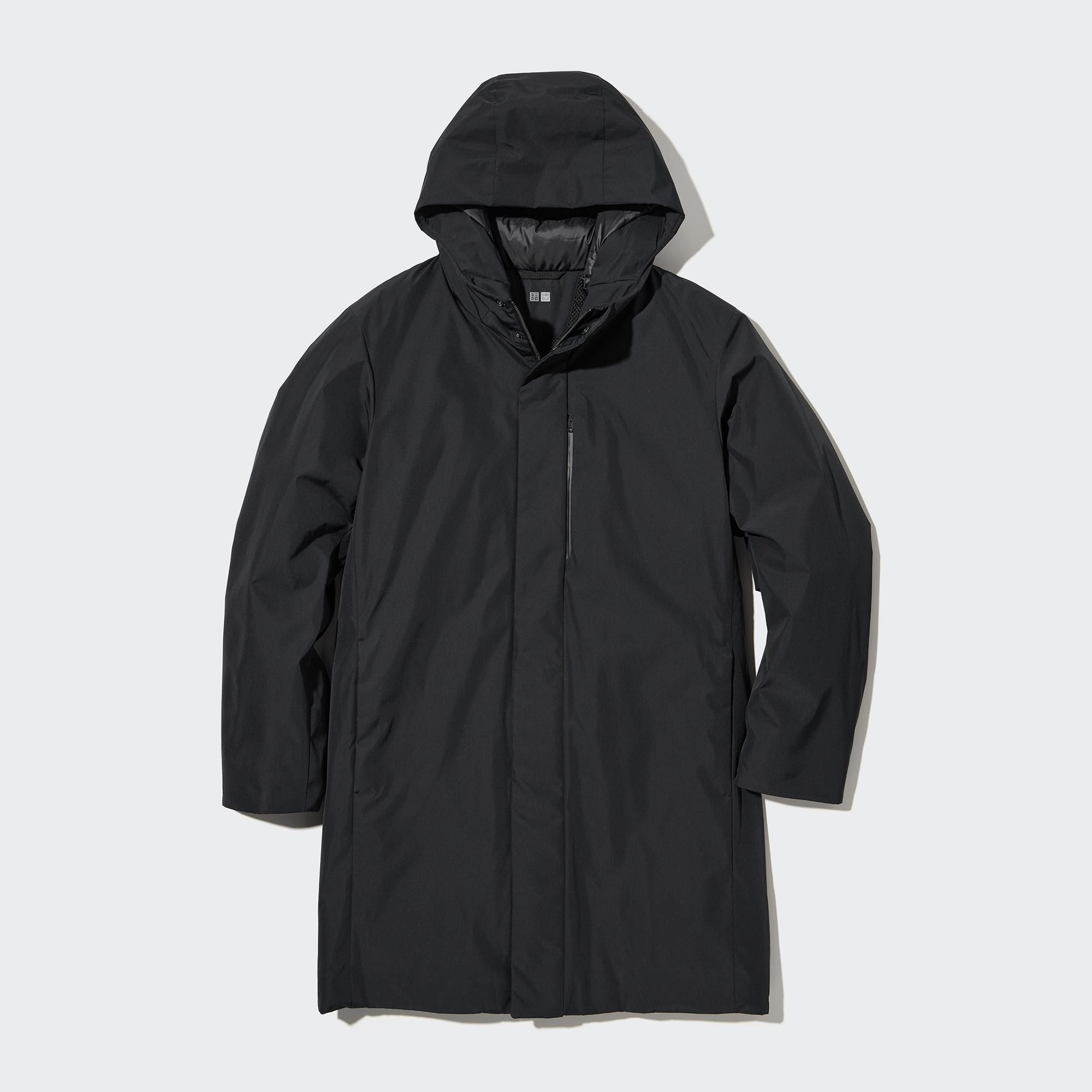 Black Uniqlo Hybrid Down Coat | SCBPL-4176