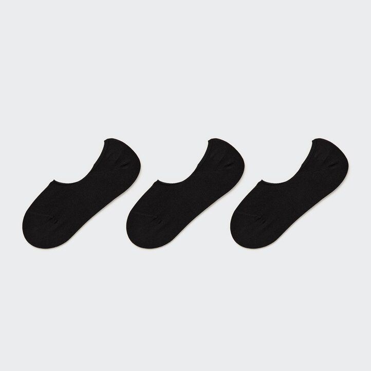 Black Uniqlo Invisible No Show Socks Three Pairs | SAOTQ-0358