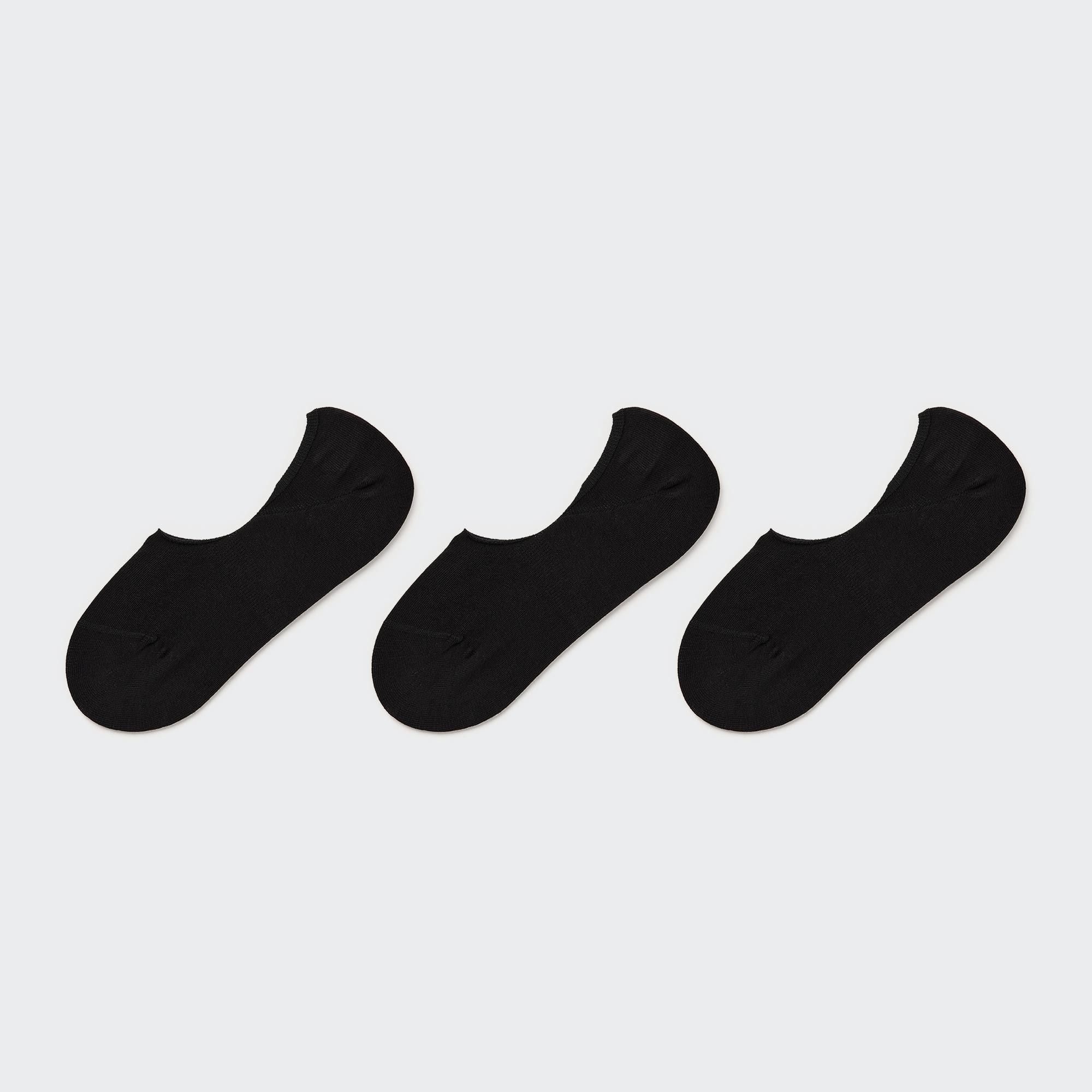 Black Uniqlo Invisible No Show Socks Three Pairs | SAOTQ-0358