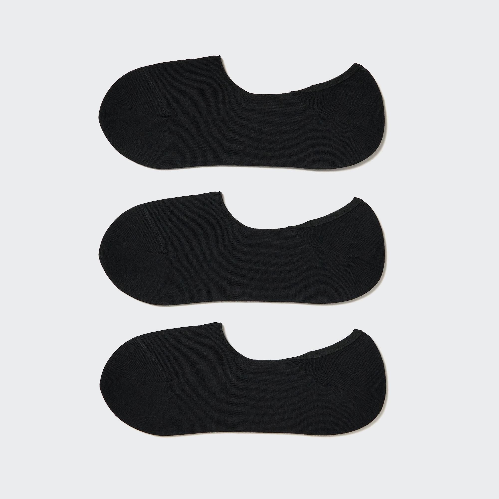 Black Uniqlo Invisible No Show Socks Three Pairs | ZKMAU-2143