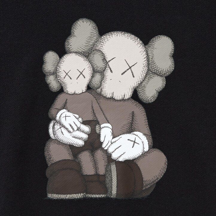 Black Uniqlo Kaws Ut Graphic Sweatshirt | DQIRM-6185