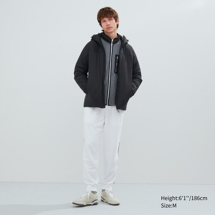 Black Uniqlo Light Warm Padded Parka | JATHP-3405