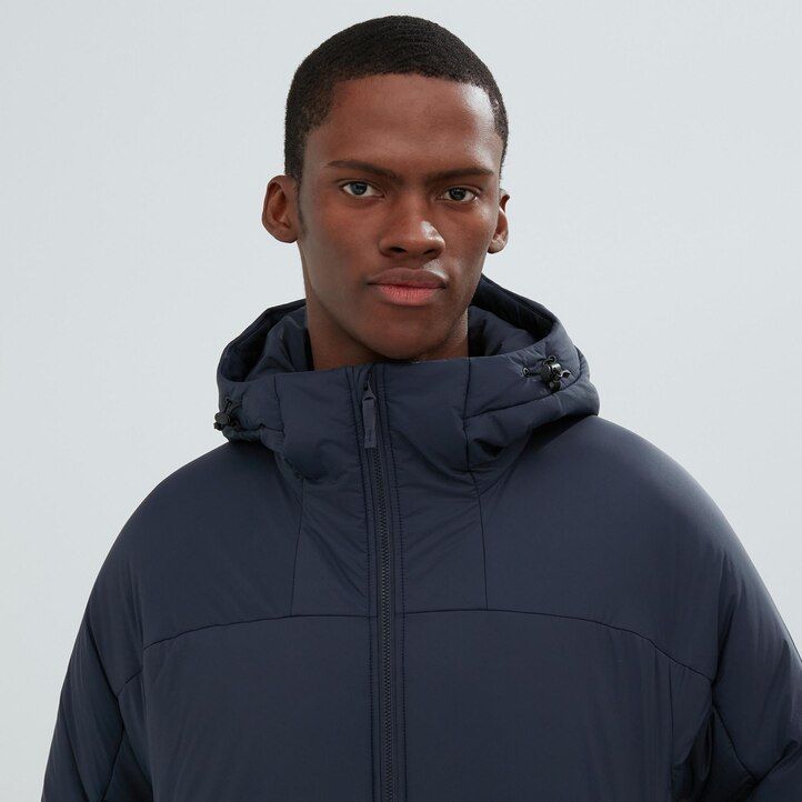 Black Uniqlo Light Warm Padded Parka | JATHP-3405