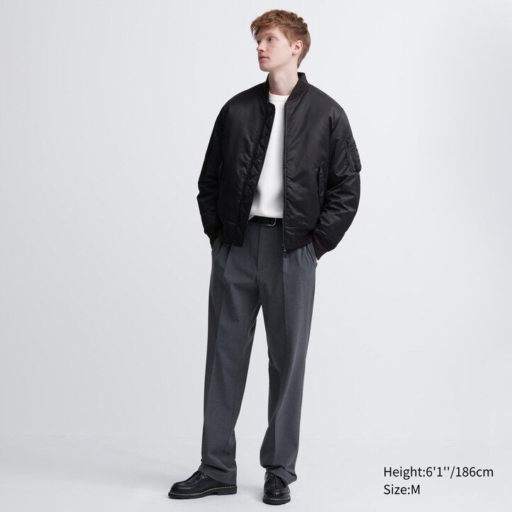 Black Uniqlo Ma 1 Blouson Jacket | AVTYU-6587