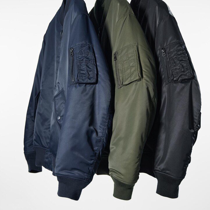 Black Uniqlo Ma 1 Blouson Jacket | AVTYU-6587
