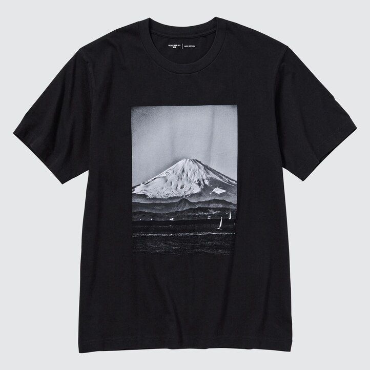 Black Uniqlo Peace For All Graphic T-Shirt Daido Moriyama | WBJTO-1328
