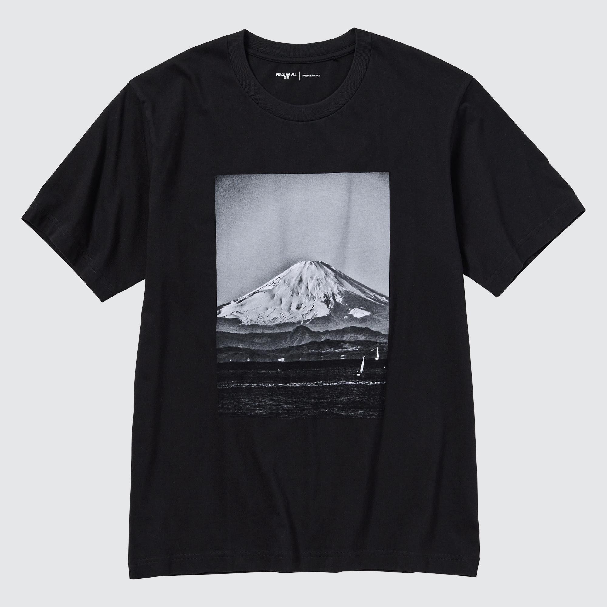 Black Uniqlo Peace For All Graphic T-Shirt Daido Moriyama | WBJTO-1328