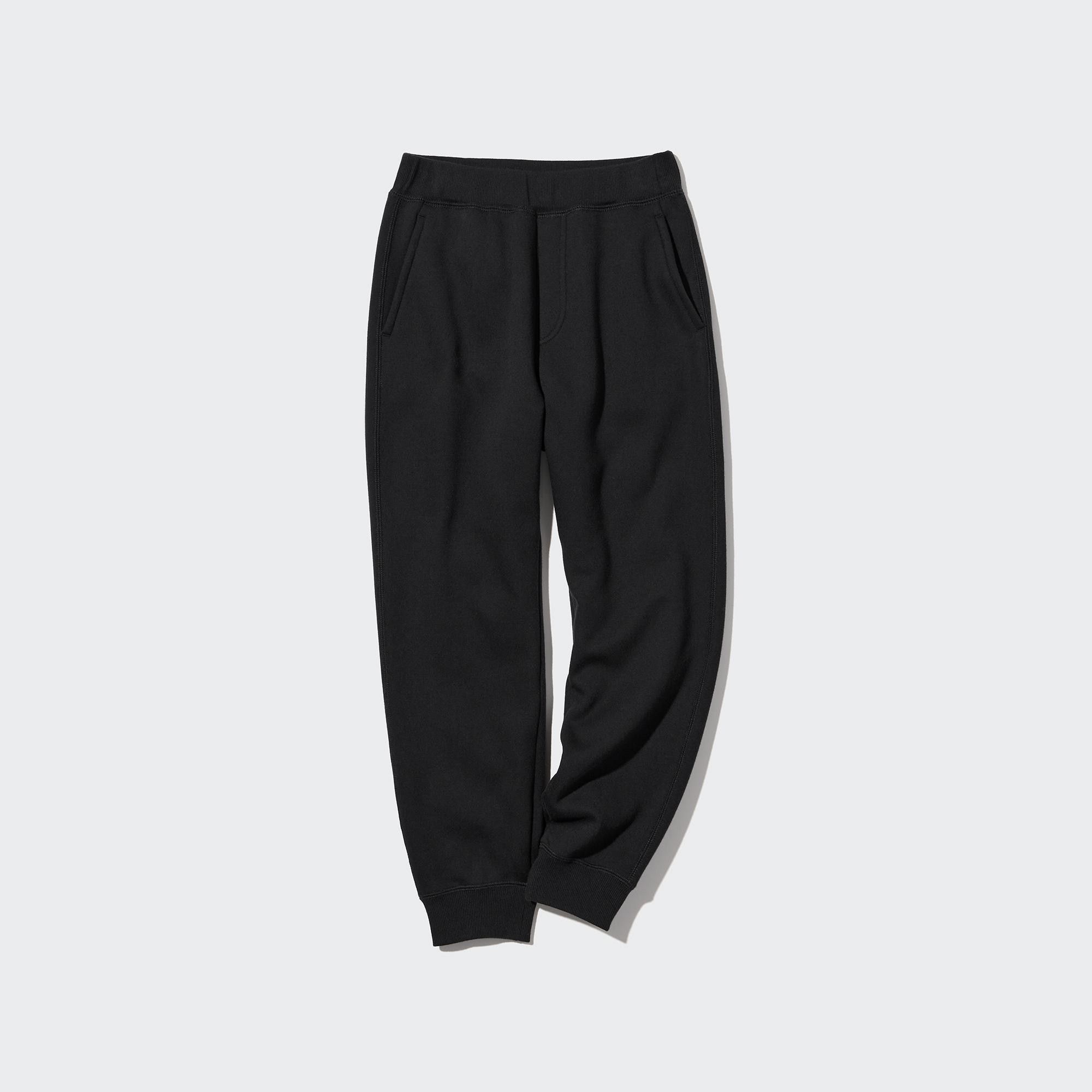 Black Uniqlo Pile Lined Joggers | TQWFE-6407