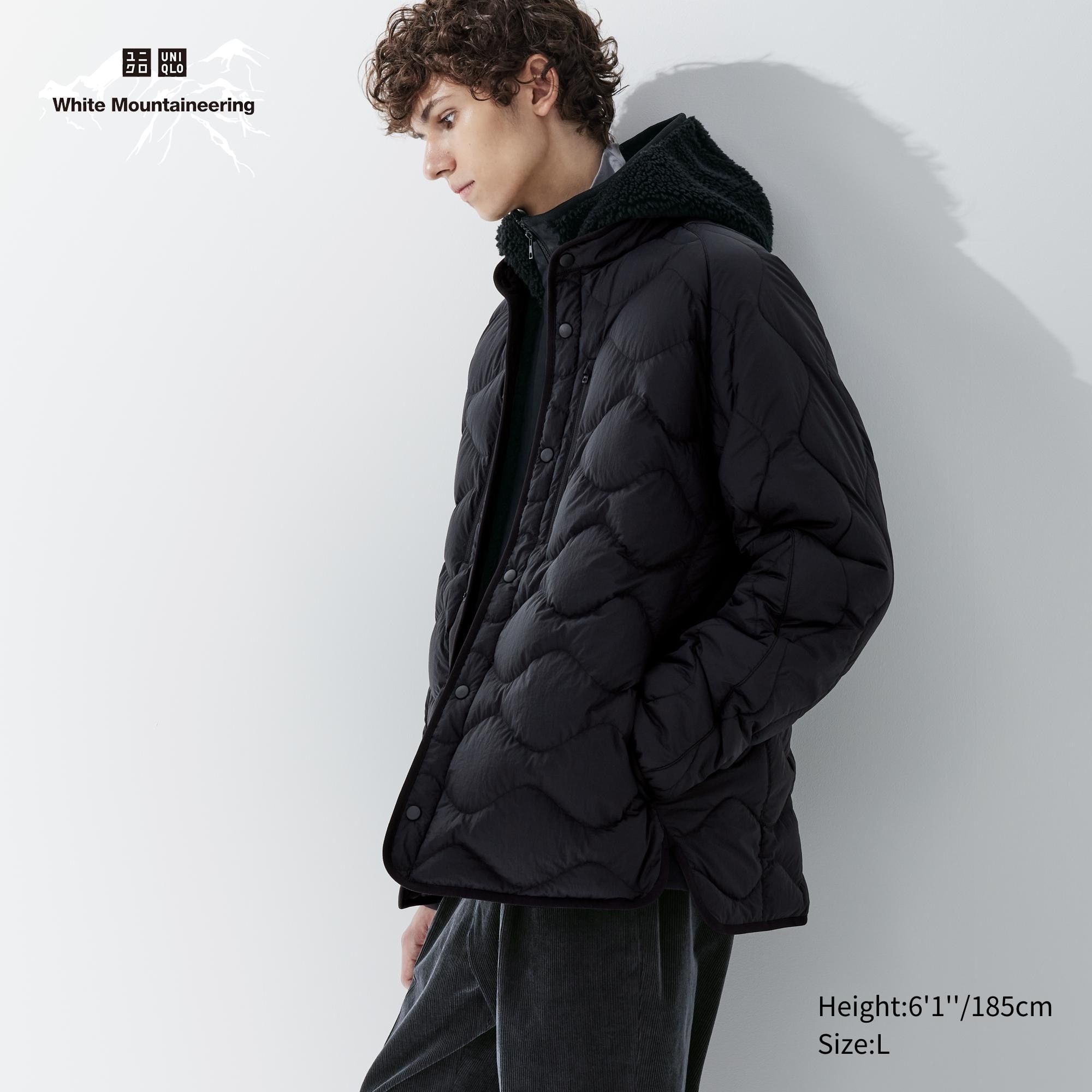 Black Uniqlo Recycled Hybrid Down Jacket | FLISU-9814
