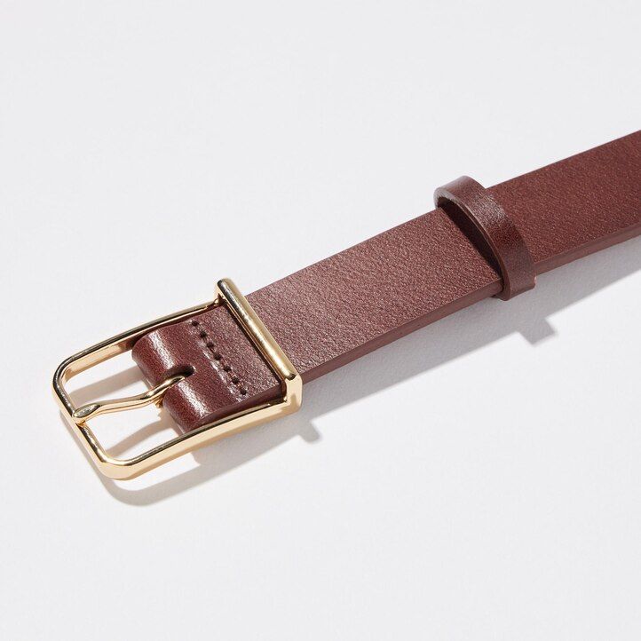 Black Uniqlo Rounded Square Buckle Belt | BICYK-6205