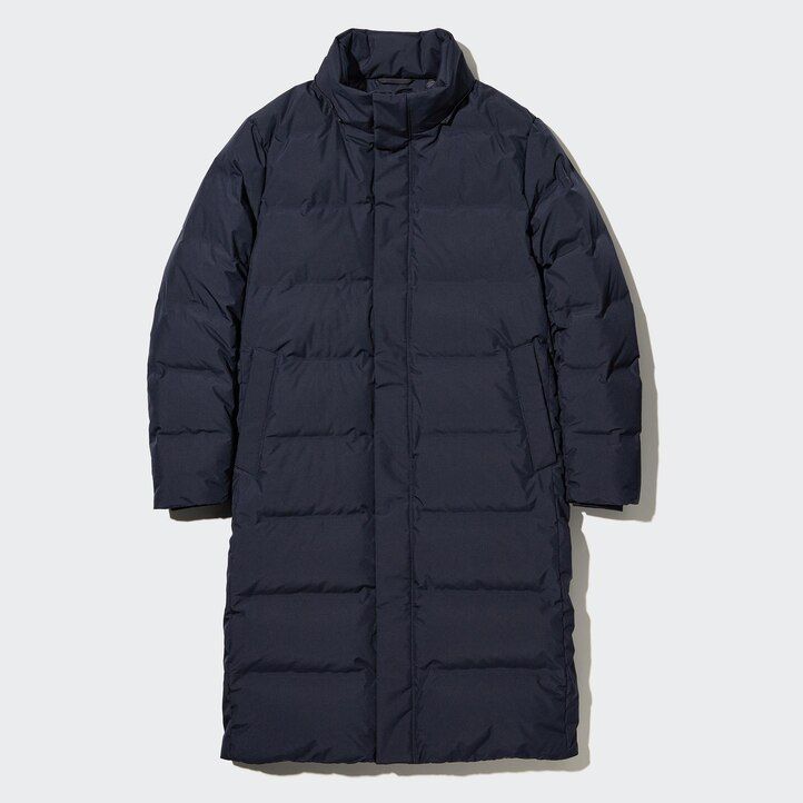 Black Uniqlo Seamless Down Long Coat | ZKBOH-1482