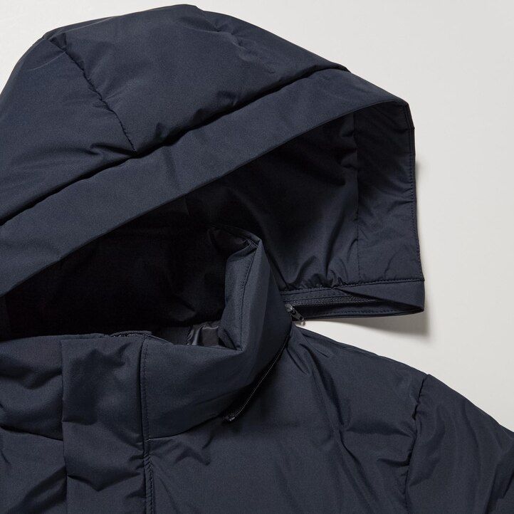 Black Uniqlo Seamless Down Long Coat | ZKBOH-1482