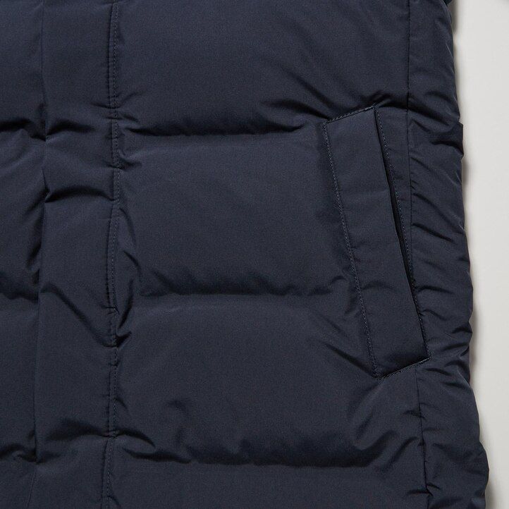 Black Uniqlo Seamless Down Long Coat | ZKBOH-1482